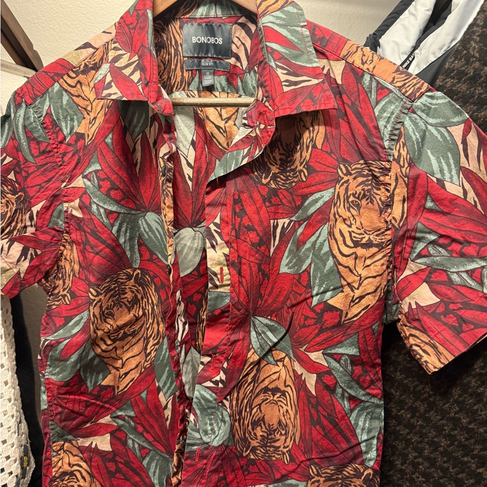 Bonobos Riviera Short-Sleeve — Size M Slim Fit